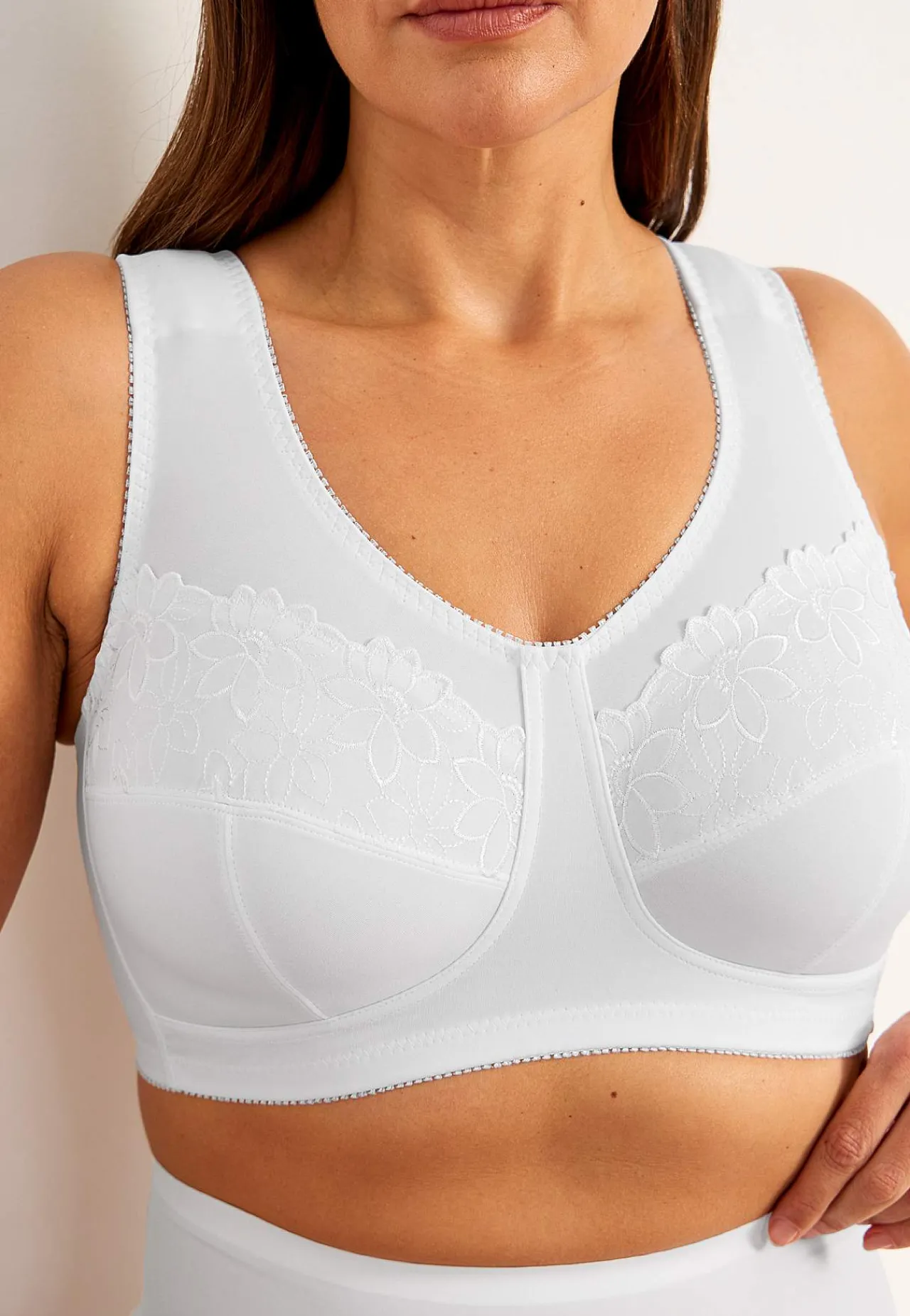 Best Soft-bh med broderi Lily Basplagg|Plus Size