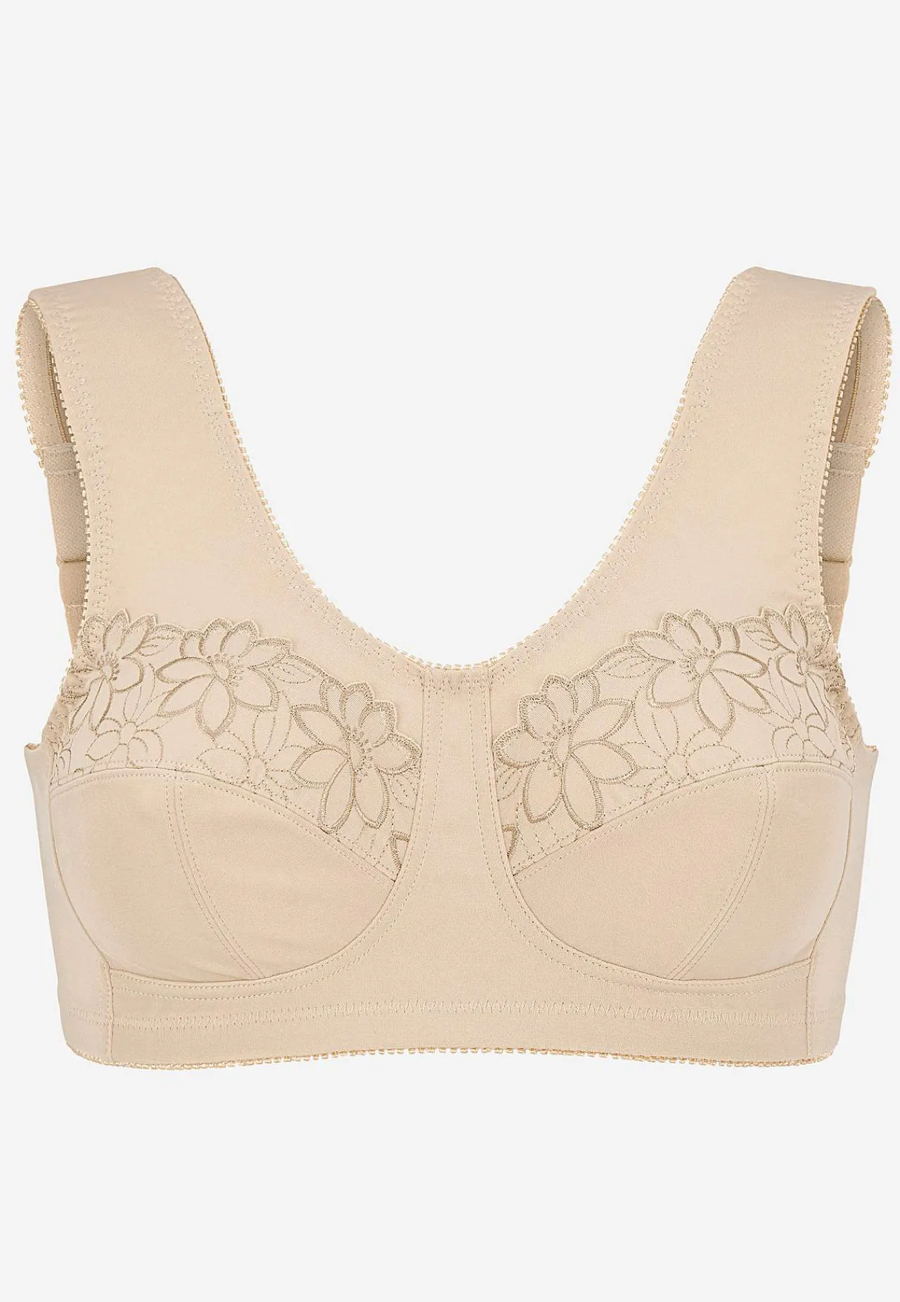 Soft-bh med broderi Lily 2-pack Basplagg|Plus Size