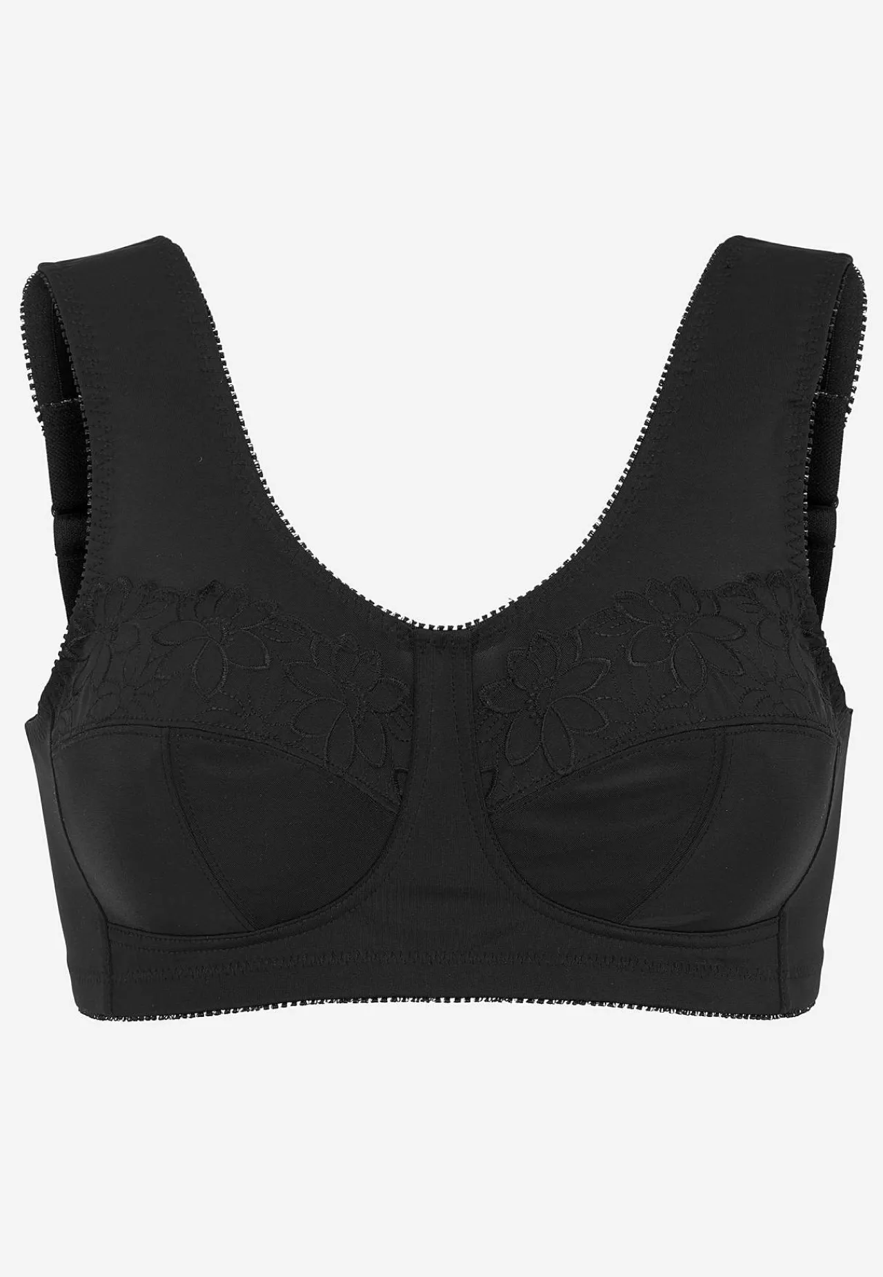 Soft-bh med broderi Lily 2-pack Basplagg|Plus Size