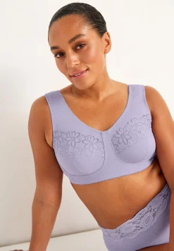 Clearance Soft-bh med broderi Lily 2-pack Basplagg|Plus Size