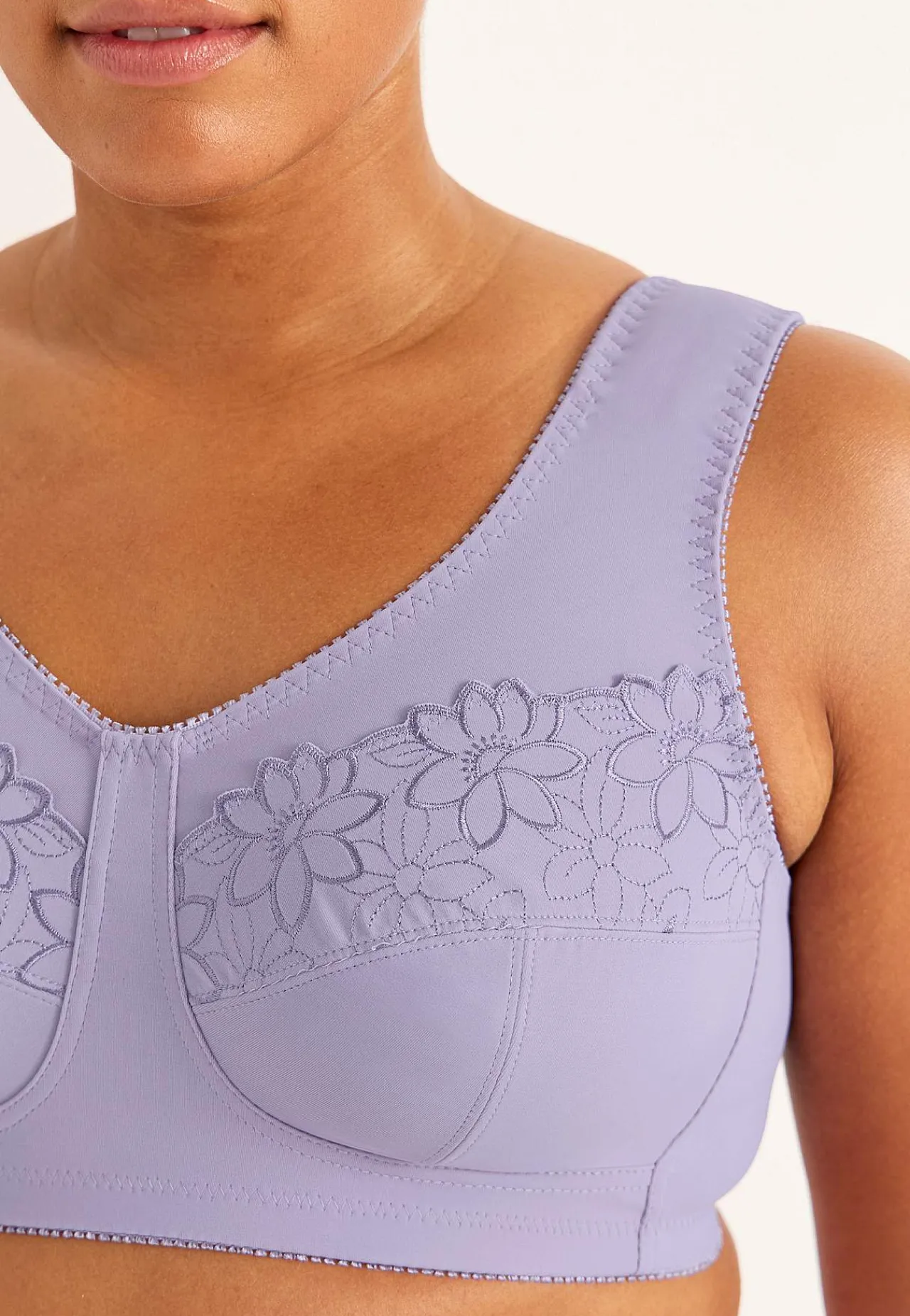 Clearance Soft-bh med broderi Lily 2-pack Basplagg|Plus Size