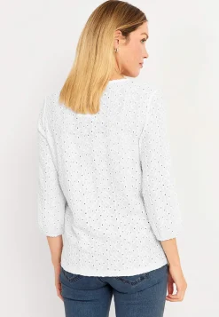 Spetstopp med hålmönster Toppar & T-Shirts|Skjortor & Blusar
