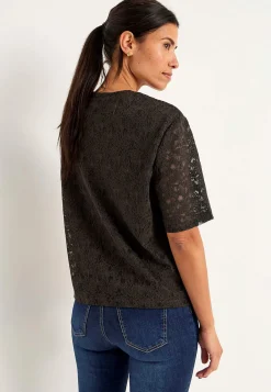 Best Spetstopp med rundhals Toppar & T-Shirts|Matchande Set