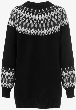 Outlet Stickad, jacquardmönstrad tröja Tröjor & Cardigans|Stickat