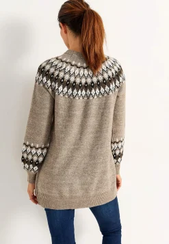 Hot Stickad, jacquardmönstrad tröja Tröjor & Cardigans|Stickat