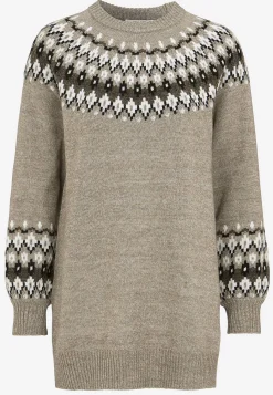Hot Stickad, jacquardmönstrad tröja Tröjor & Cardigans|Stickat