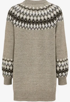 Hot Stickad, jacquardmönstrad tröja Tröjor & Cardigans|Stickat