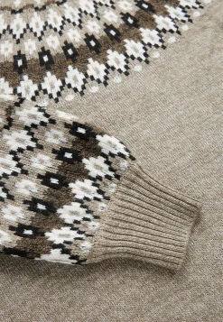 Hot Stickad, jacquardmönstrad tröja Tröjor & Cardigans|Stickat