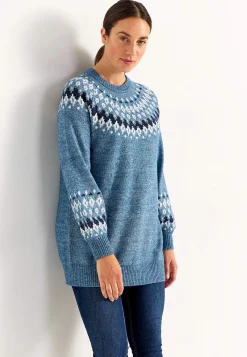Sale Stickad, jacquardmönstrad tröja Tröjor & Cardigans|Stickat