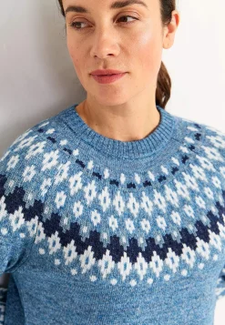 Sale Stickad, jacquardmönstrad tröja Tröjor & Cardigans|Stickat