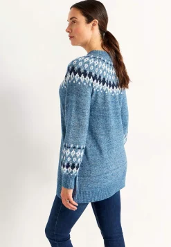 Sale Stickad, jacquardmönstrad tröja Tröjor & Cardigans|Stickat