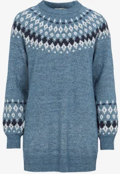 Sale Stickad, jacquardmönstrad tröja Tröjor & Cardigans|Stickat