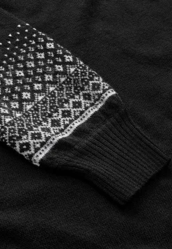 Sale Stickad klänning med jacquardmönstrade ärmar Klänningar & Kjolar|Stickat