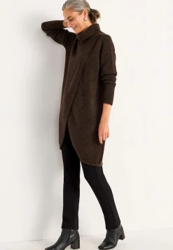 Clearance Stickad polotröja med omlottdetalj fram Tröjor & Cardigans|Stickat