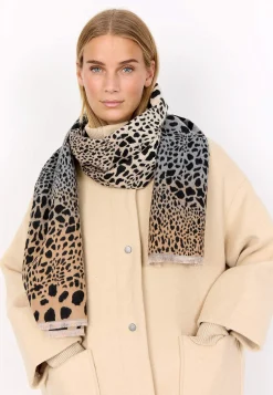 Clearance Stickad scarf med franskant Accessoarer