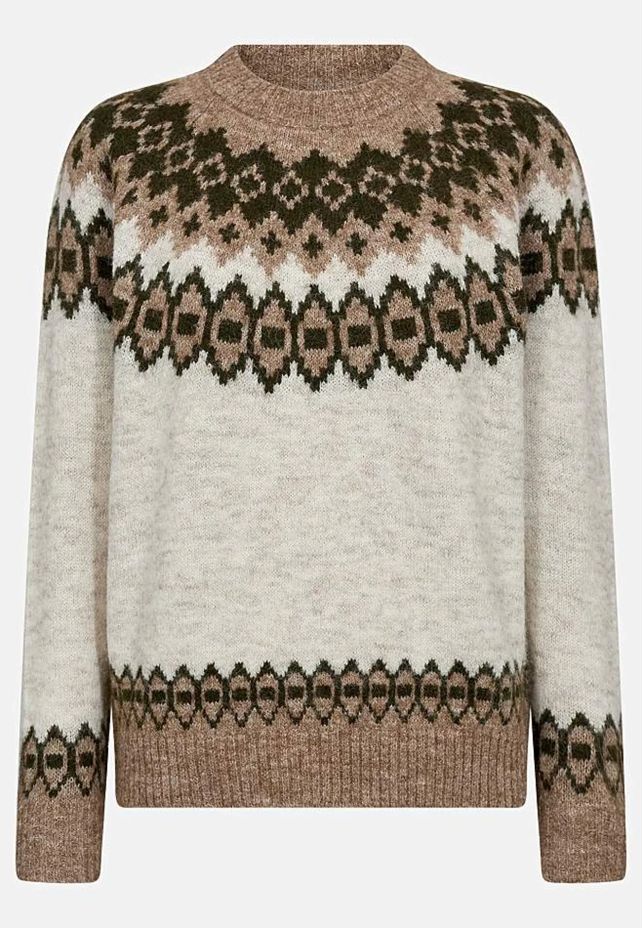 Discount Stickad tröja med jacquardmönster Tröjor & Cardigans|Stickat