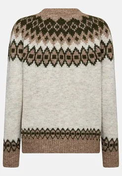 Discount Stickad tröja med jacquardmönster Tröjor & Cardigans|Stickat