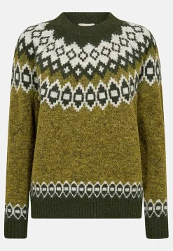 Discount Stickad tröja med jacquardmönster Tröjor & Cardigans|Stickat