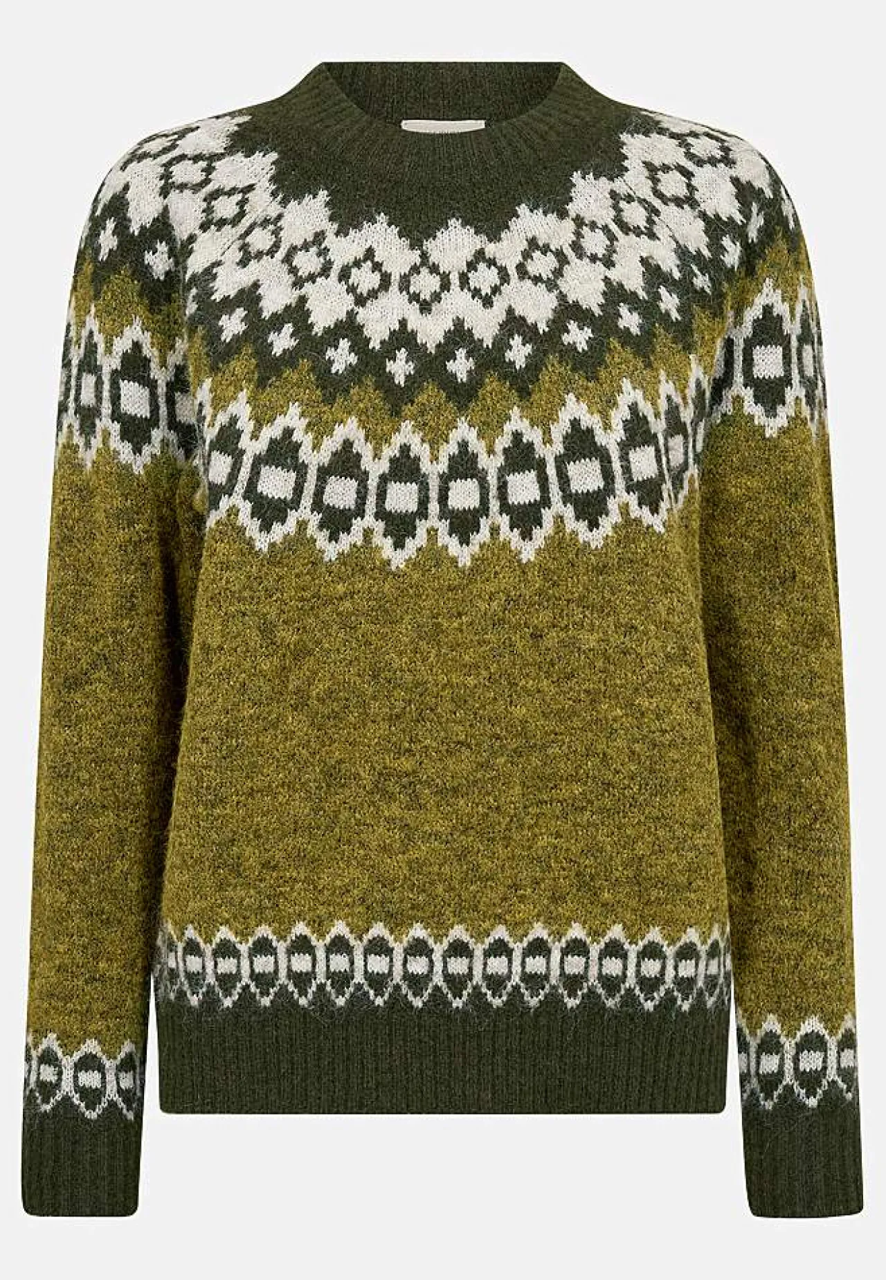 Discount Stickad tröja med jacquardmönster Tröjor & Cardigans|Stickat