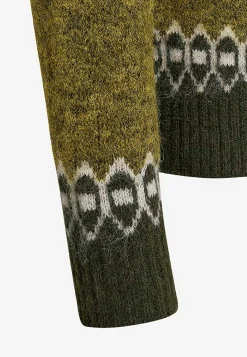 Discount Stickad tröja med jacquardmönster Tröjor & Cardigans|Stickat