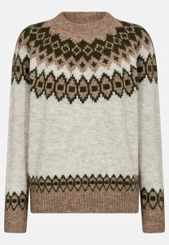 Clearance Stickad tröja med jacquardmönster Tröjor & Cardigans|Stickat