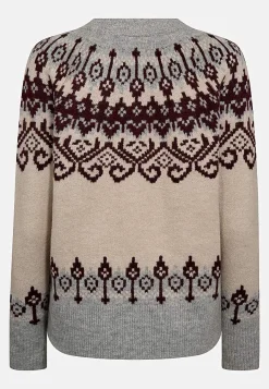 Discount Stickad tröja med jacquardmönster Tröjor & Cardigans|Stickat