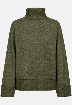 Stickad tröja med krage Tröjor & Cardigans|Stickat