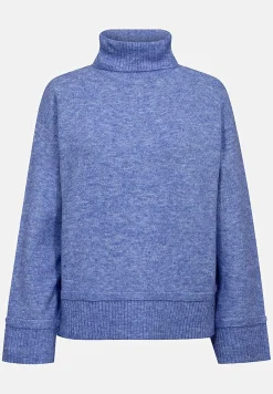 Stickad tröja med krage Tröjor & Cardigans|Stickat