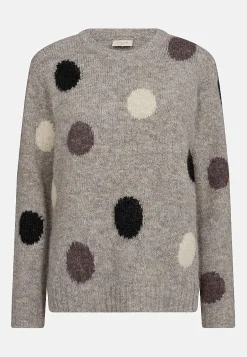 Hot Stickad tröja med prickar Tröjor & Cardigans|Stickat