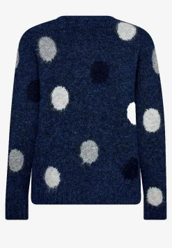 Hot Stickad tröja med prickar Tröjor & Cardigans|Stickat