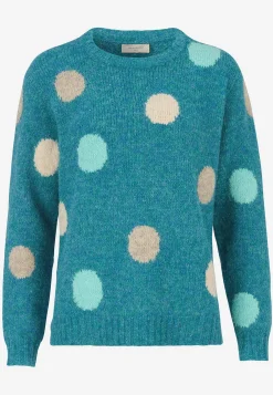 Hot Stickad tröja med prickar Tröjor & Cardigans|Stickat