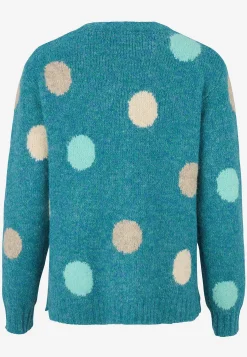 Hot Stickad tröja med prickar Tröjor & Cardigans|Stickat