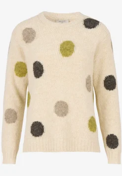 Hot Stickad tröja med prickar Tröjor & Cardigans|Stickat