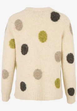 Hot Stickad tröja med prickar Tröjor & Cardigans|Stickat