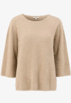 Clearance Stickad tröja med 3/4-ärmar Tröjor & Cardigans|Stickat