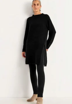 Discount Stickad tunika med slits Stickat|Tunikor
