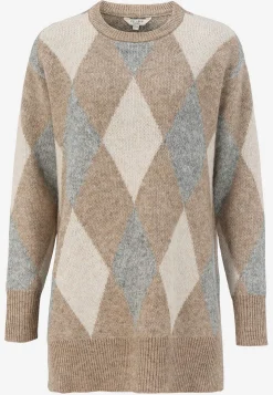 Online Stickad tunika med slitsar Tröjor & Cardigans|Stickat