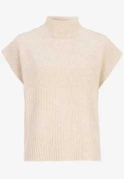 Outlet Stickad väst med halvpolo Tröjor & Cardigans|Stickat