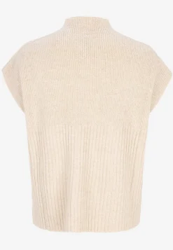 Outlet Stickad väst med halvpolo Tröjor & Cardigans|Stickat