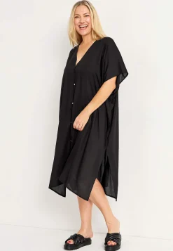 Discount Strandkaftan med knappar Klänningar & Kjolar|Badkläder