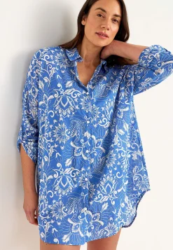 Discount Strandskjorta med uppvikbara ärmar Toppar & T-Shirts|Skjortor & Blusar