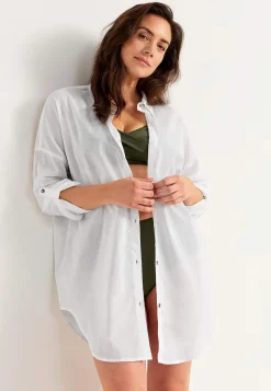 Clearance Strandskjorta med uppvikbara ärmar Toppar & T-Shirts|Skjortor & Blusar