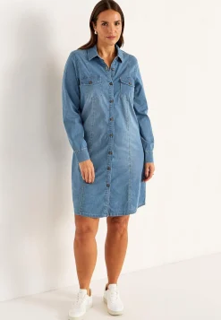 Clearance Stretchig jeansklänning Klänningar & Kjolar|Jeansplagg