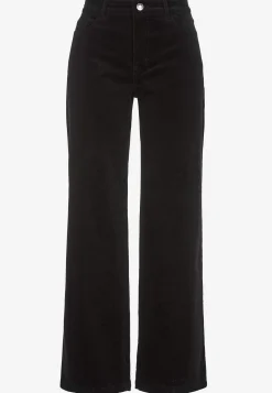 Clearance Stretchig manchesterbyxa med vida ben Byxor|Plus Size