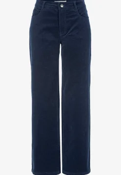 Clearance Stretchig manchesterbyxa med vida ben Byxor|Plus Size