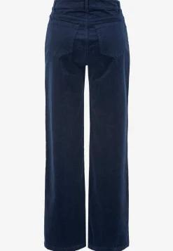 Clearance Stretchig manchesterbyxa med vida ben Byxor|Plus Size