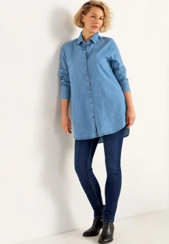 Online Stretchig tunika i denim Skjortor & Blusar|Tunikor