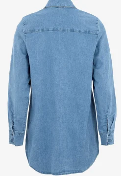 Online Stretchig tunika i denim Skjortor & Blusar|Tunikor