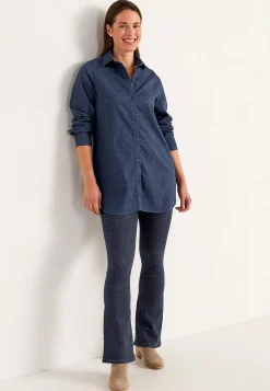 Hot Stretchig tunika i denim Skjortor & Blusar|Tunikor
