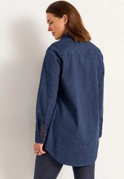 Hot Stretchig tunika i denim Skjortor & Blusar|Tunikor